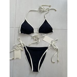 Monday Swim String Bikini Triangle Color Block Swimwear Beach